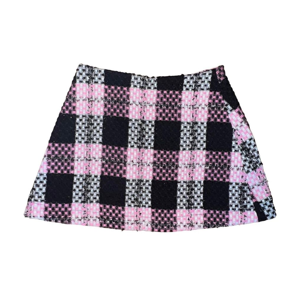 pristine tweed plaid skirt